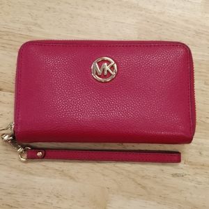 Michael Kors Pink Zip Wallet